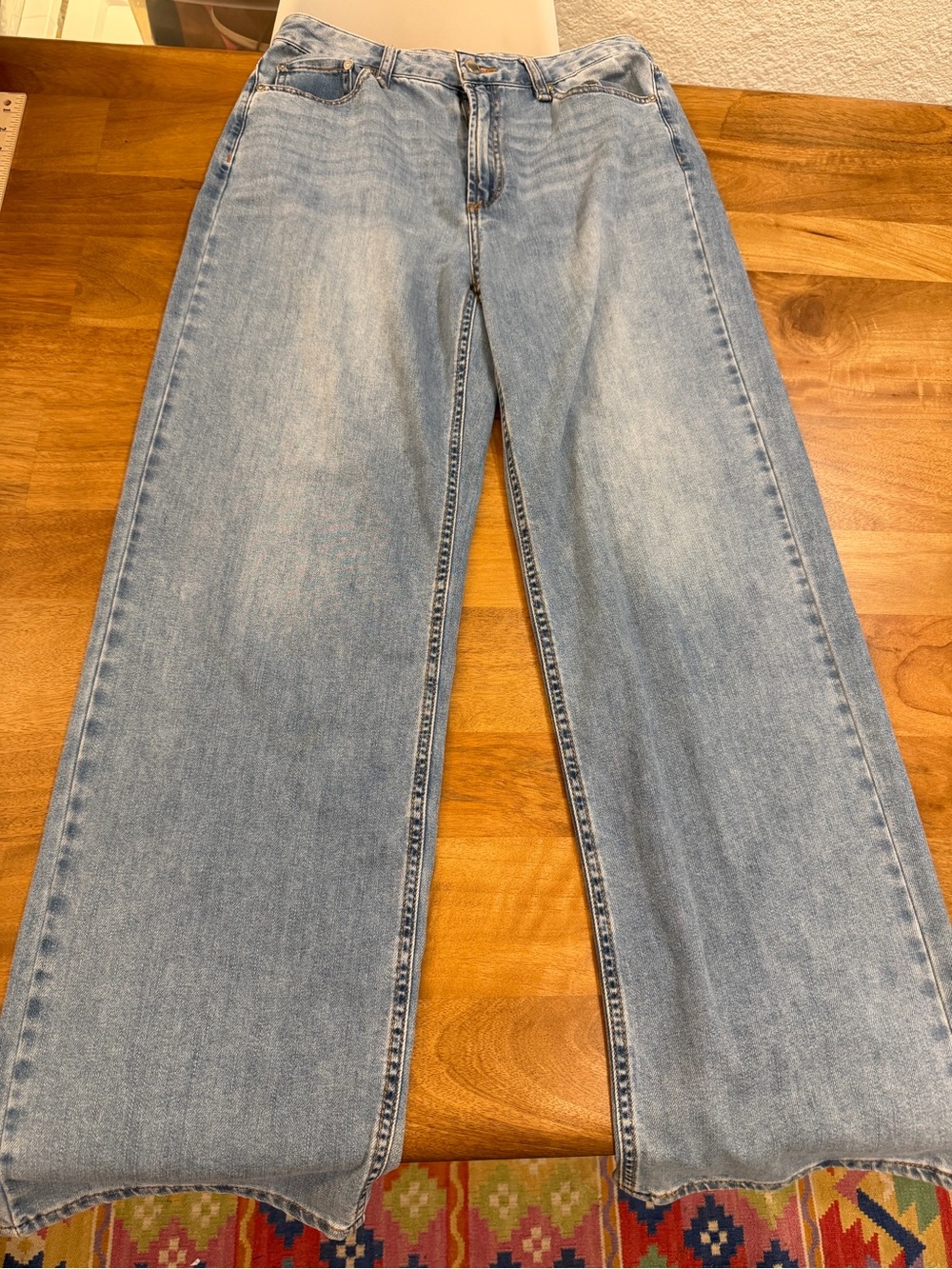 Oat New York Cloud Luxe Soft Denim High-Rise Wide-Leg Jeans Size 8/29